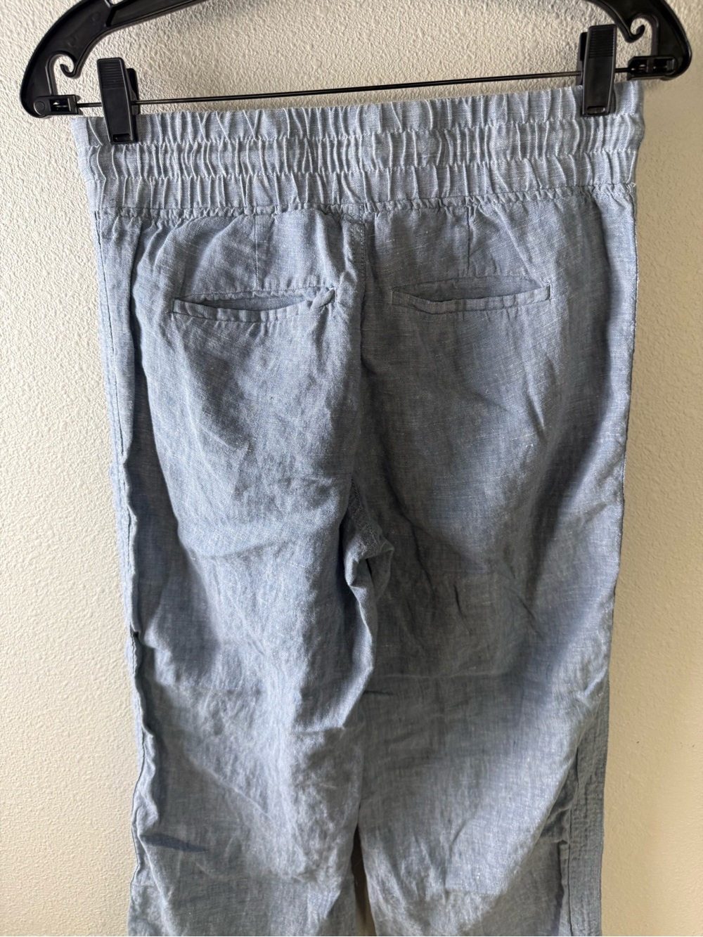 Athleta Cabo Linen Wide Leg Pant Chambray Blue Athleisure Casual Women’s Size 2 - Picture 9 of 12